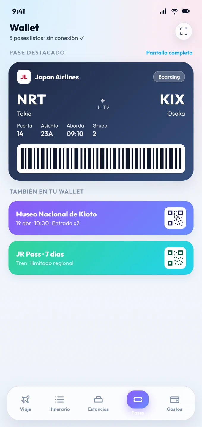 Wallet de pases de Copitoki